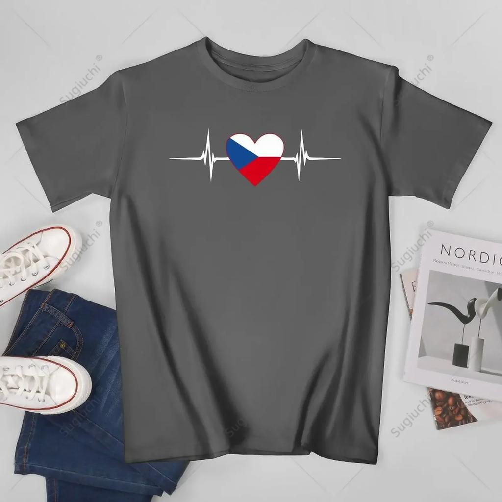 Unisex Unisex Heartbeat Design Czech Flag Czech Republic Tshirt Tees T Shirts WoUnisex Boys 100 Cotton TShirt