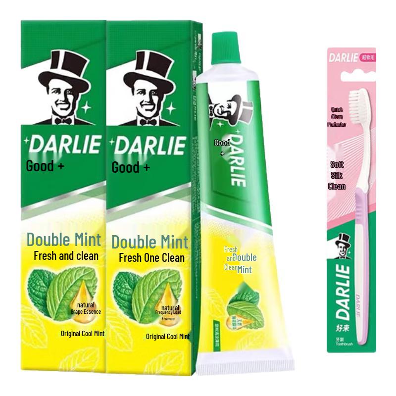 

Darlie Double Mint Toothpaste Twin Pack with Toothbrush