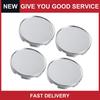 Universal 53mm 6 Clips Wheel Rim Hub Center Caps Cover Silver Tone Pack of 4