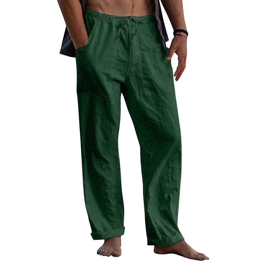 Men's Cotton Linen Trousers Men's Casual Fashionable Cotton Linen Trousers