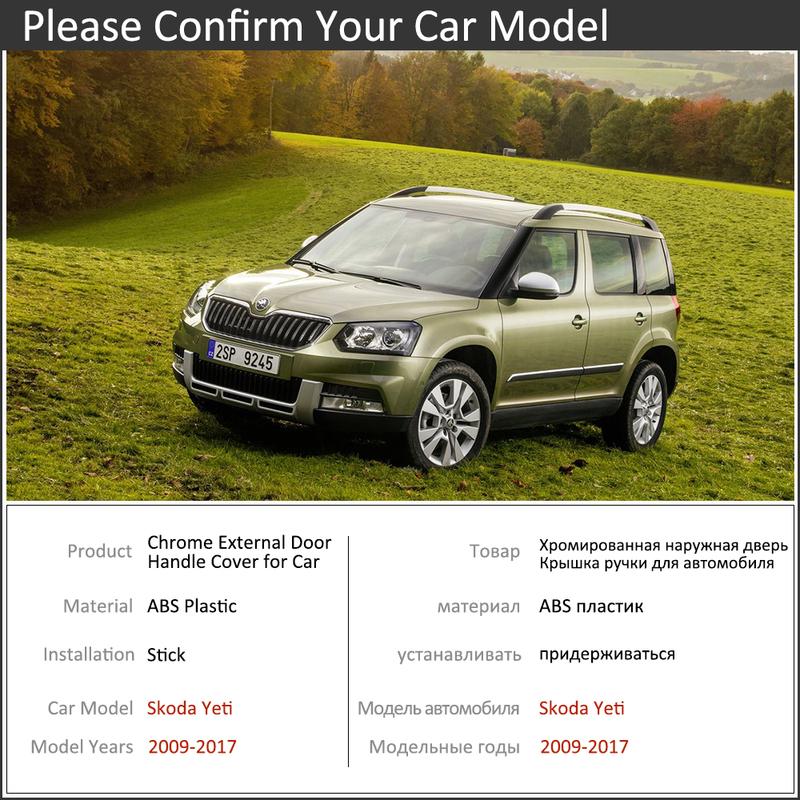 Chrom-Türgriffabdeckung für Skoda Yeti 2009~2017 Zierleisten-Set Styling Außenzubehör 2010 2011 2012 2013 2014 2015 2016