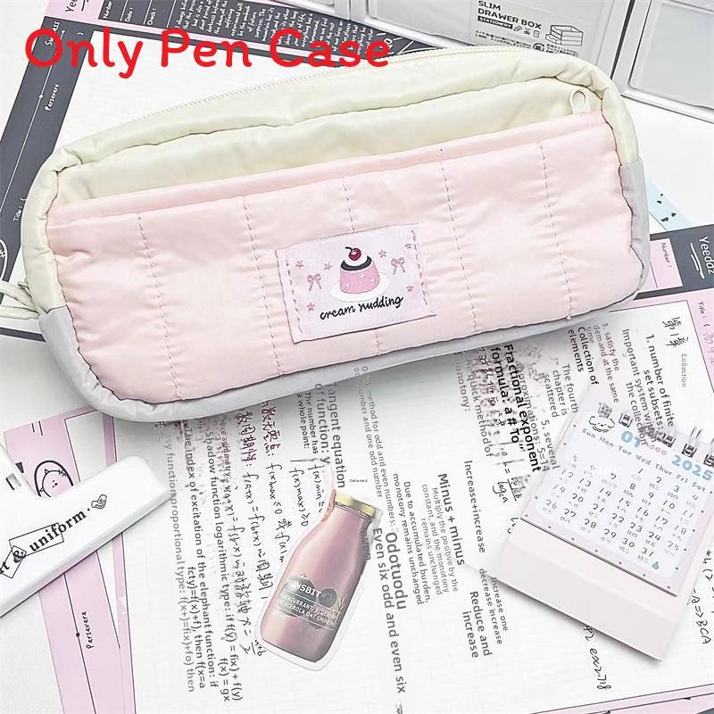 Canvas Pencil Case With Large Capacity For Students And Girls розовый