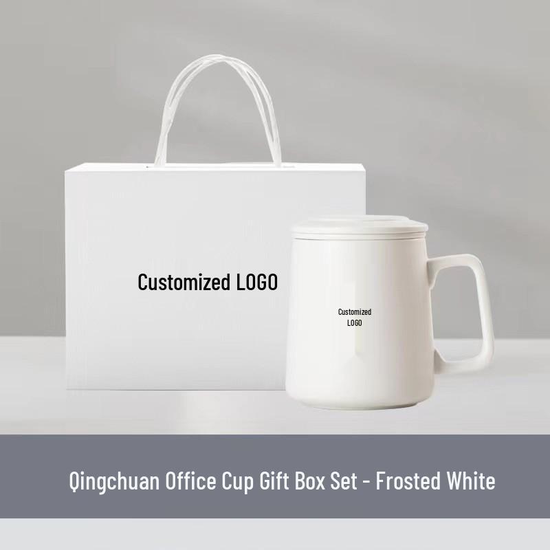 Geometric Ceramic Tea Brewing Cup with Lid and Filter