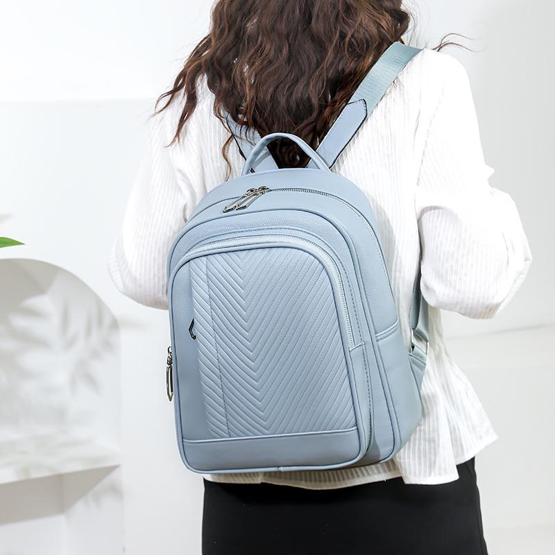 Stilvoller gesteppter Rucksack für Damen Modisches Design mit mehreren Taschen und verstellbaren Trägern