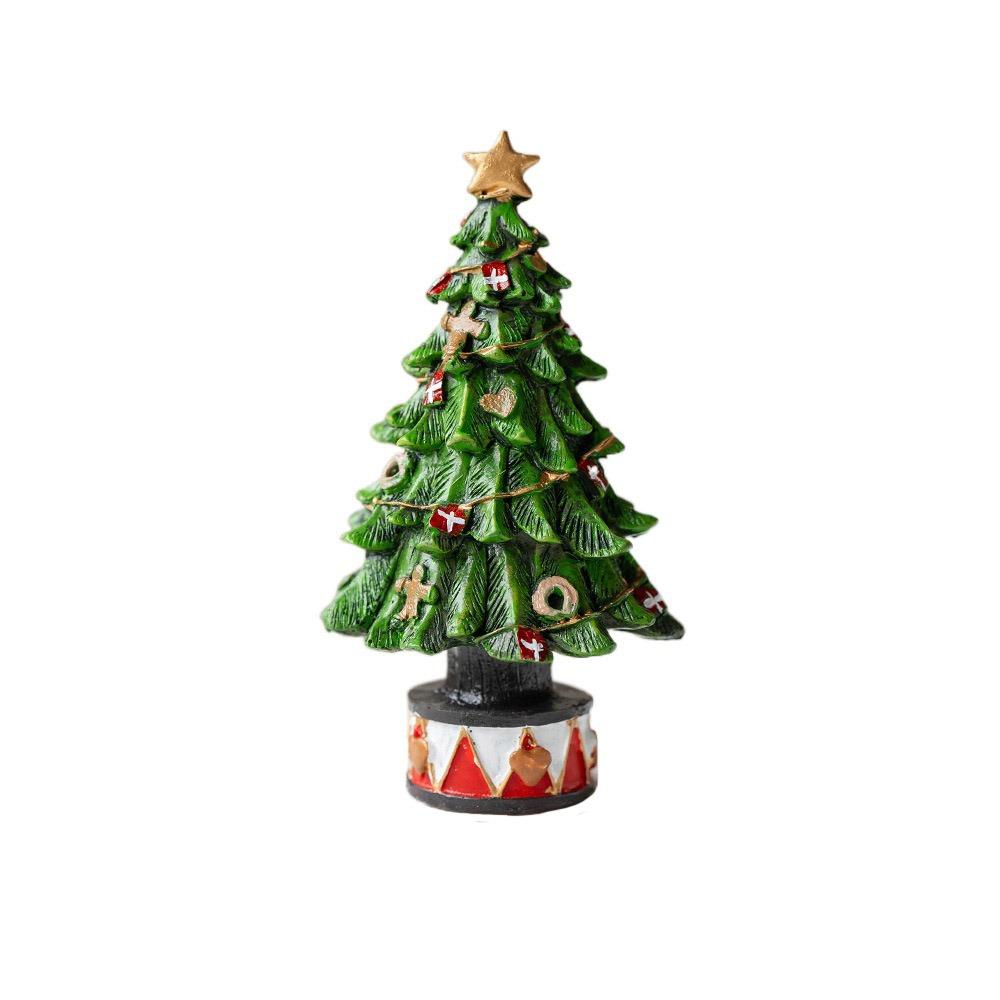 Weihnachten Harzhandwerk Weihnachtsbaumstatuen Handgefertigt Festival Minihaus Figur Niedliche Desktop-Ornament Weihnachtsdekoration