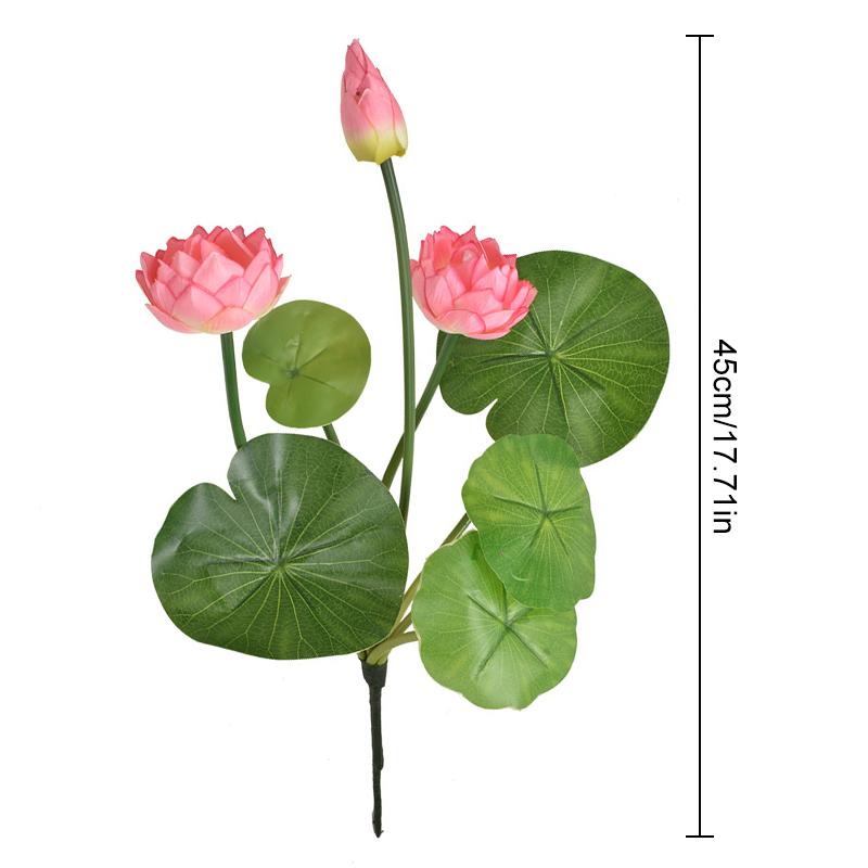 Artificial Flower Simulation Silk Lotus Green Plants Decoration Fake Flowers for Home Hotel Garden Living Room Table Decor