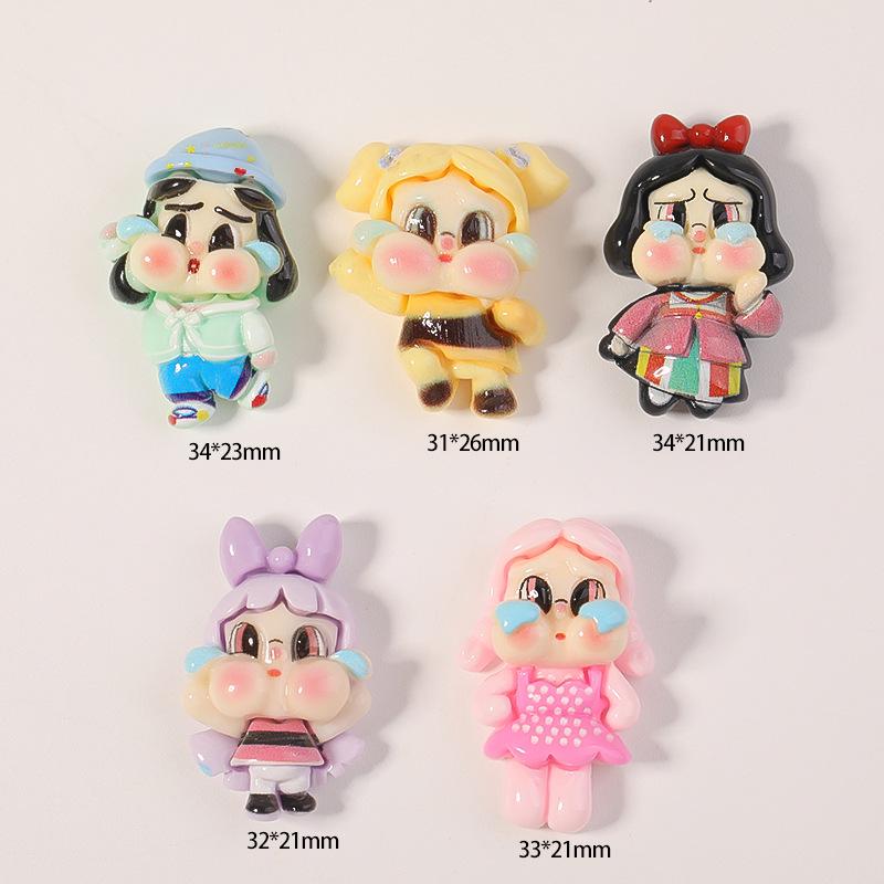 Crying Baby Resin Accessories: Cartoon Cream Glue Phone Case Patches, Kids' Hair Accessories, Fridge Magnets & Decoration Materials