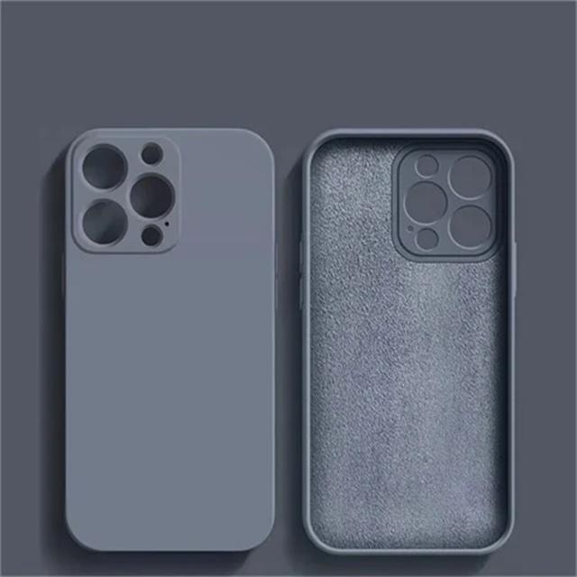 Liquid Silicone Case For iPhone 16 15 14 11 13 Pro Max Plus Soft Cases Shockproof Bumper Cover Phone Accessories