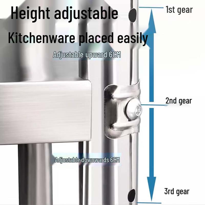 Beifu 3-Layer Stainless Steel Kitchen Shelf