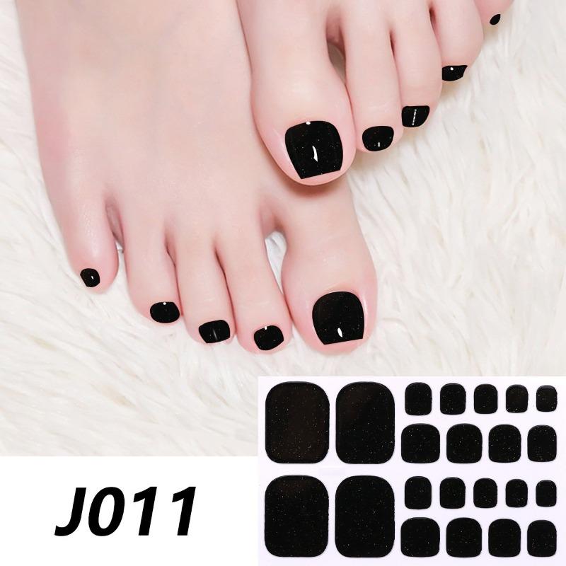 The New Pure Foot Stickers with Glitter Are Now Available for Full Checkered Nail Art