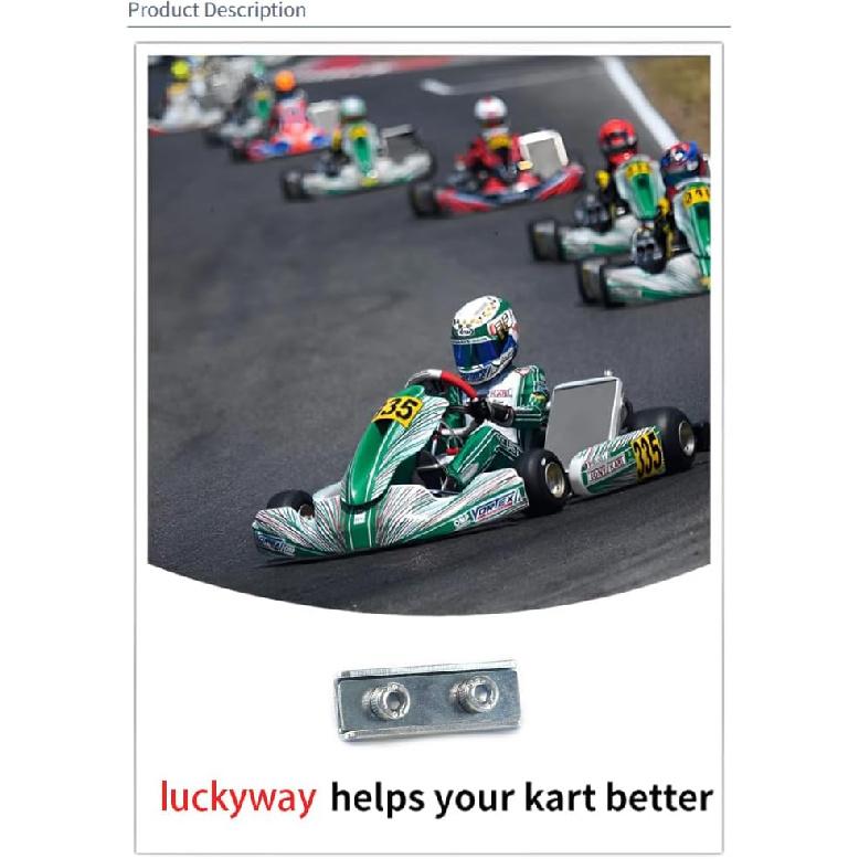 Go Kart Dual Screw Cable Clamp, 4Pcs Kart Throttle/Brake Two-Bolt Steel Cable Clamp