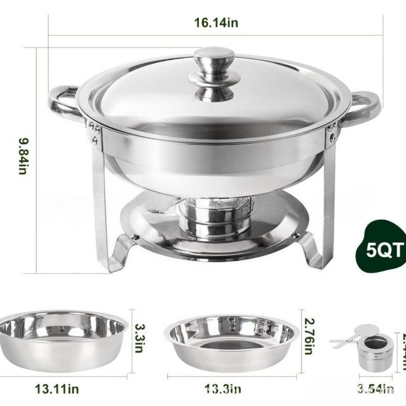 Large Capacity Stainless Steel Buffet Stove Hotel Insulation Stove Restaurant Circular Alcohol Heating Stove Food Heater