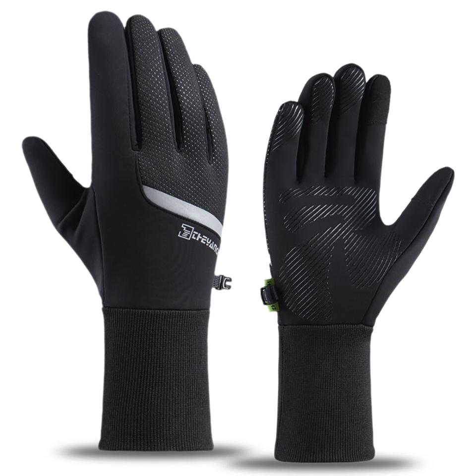 

Велоперчатки Gobygo Ветрозащитные Водонепроницаемые Перчатки Зимние Уличные Велосипедные Удлиненные Перчатки Открытые Пальцы Сенсорный Экран Противоскользящие M