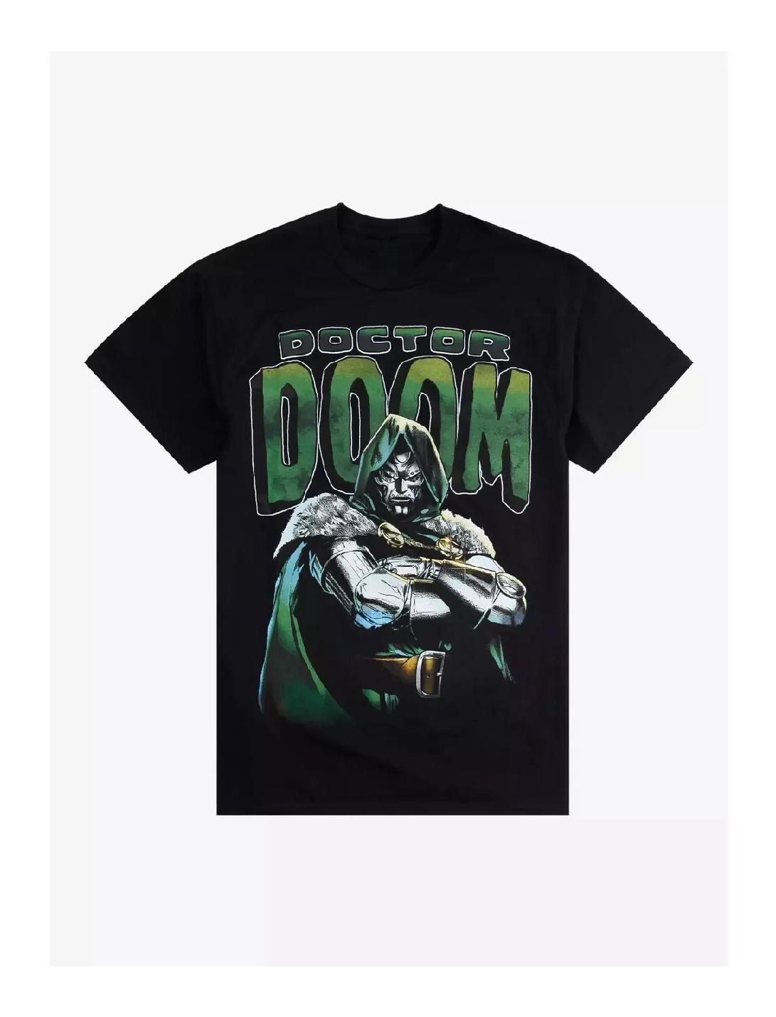 Marvel DOCTOR DOOM Comic Printed Cotton T-shirt for Men and Women Fashion Street T-shirt Clothes Spring_Summer New Collection S чёрный