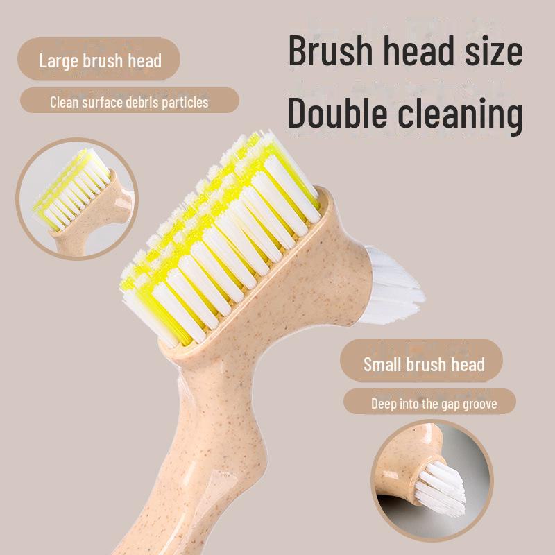 Denture Toothbrush with Dual Heads, Hard Bristles for Deep Cleaning, Eco-Friendly Biodegradable Materials, Free Shipping