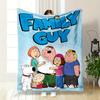 Cartoon Family Grouped Together with Large, Bold Text Above Them. for All Seasons Blanket Lunch Break Throw Gift