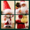 Christmas Festives Santa Ornament 11Inch Fabric Figurine Holiday Decoration For Indoor Photography And Party Themes