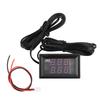 Three-Digit Dual-Display Digital Thermometer With NTC Metal DC4-28V Waterproof Dual Probes Red and Blue Display