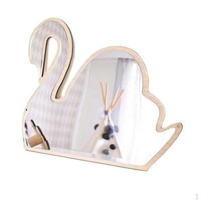 Shatterproof Wood Acrylic Bathroom Decorative Mirror Kids Children Room Decor