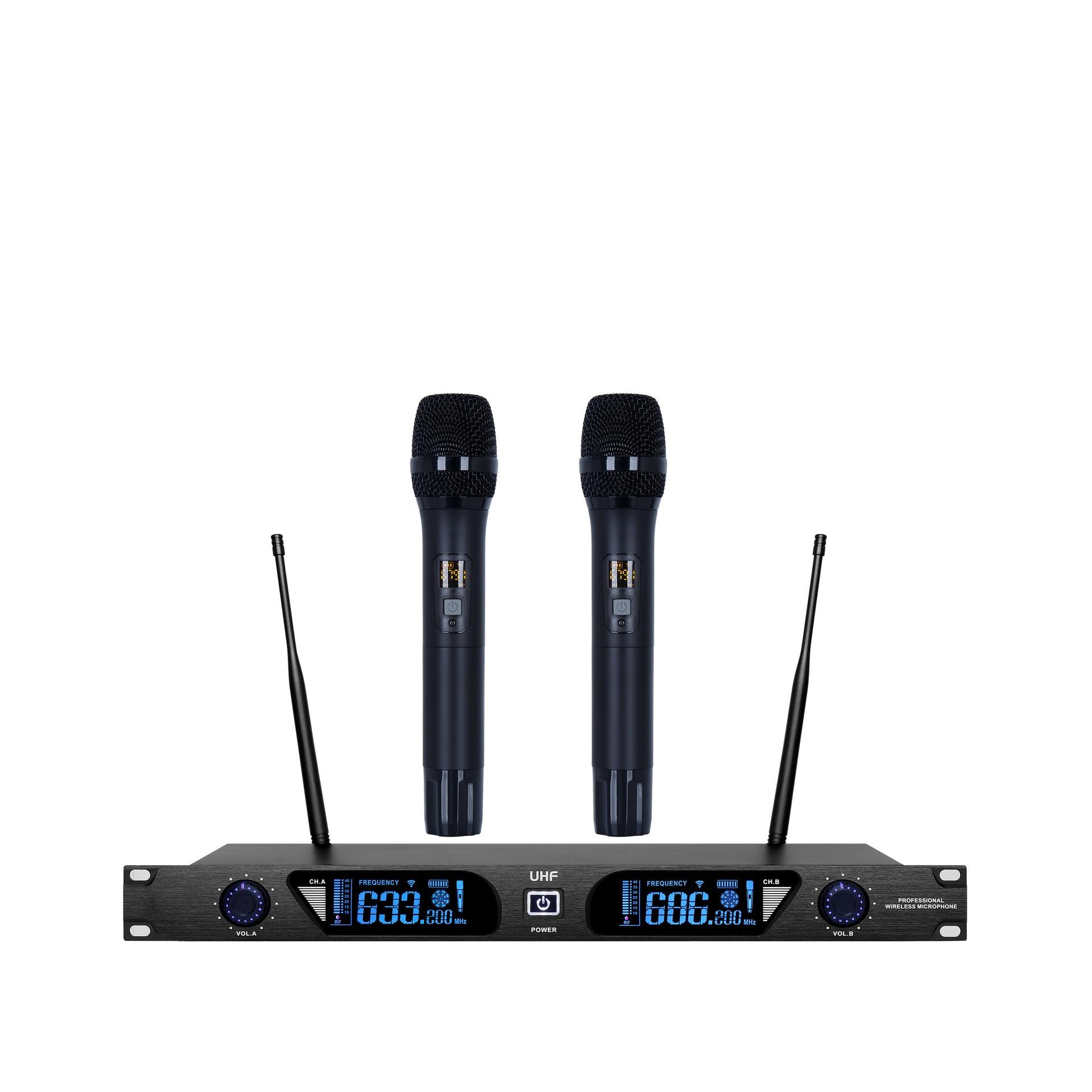 

U1 Dual-Microphone Wireless Microphone System for Home KTV Use Wireless Headset & Lapel Microphone