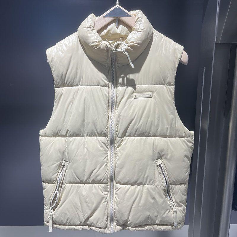 Trade Surplus Autumn and Winter Thickened Warm Stand-Collar Cotton Vest for Men and Women, Couple Style Trendy Brand Versatile Casual Outerwear