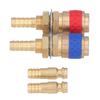 Welding Quick Connector Water Cooled Gas Adapter M8 Brass Fitting Hose for TIG MIG