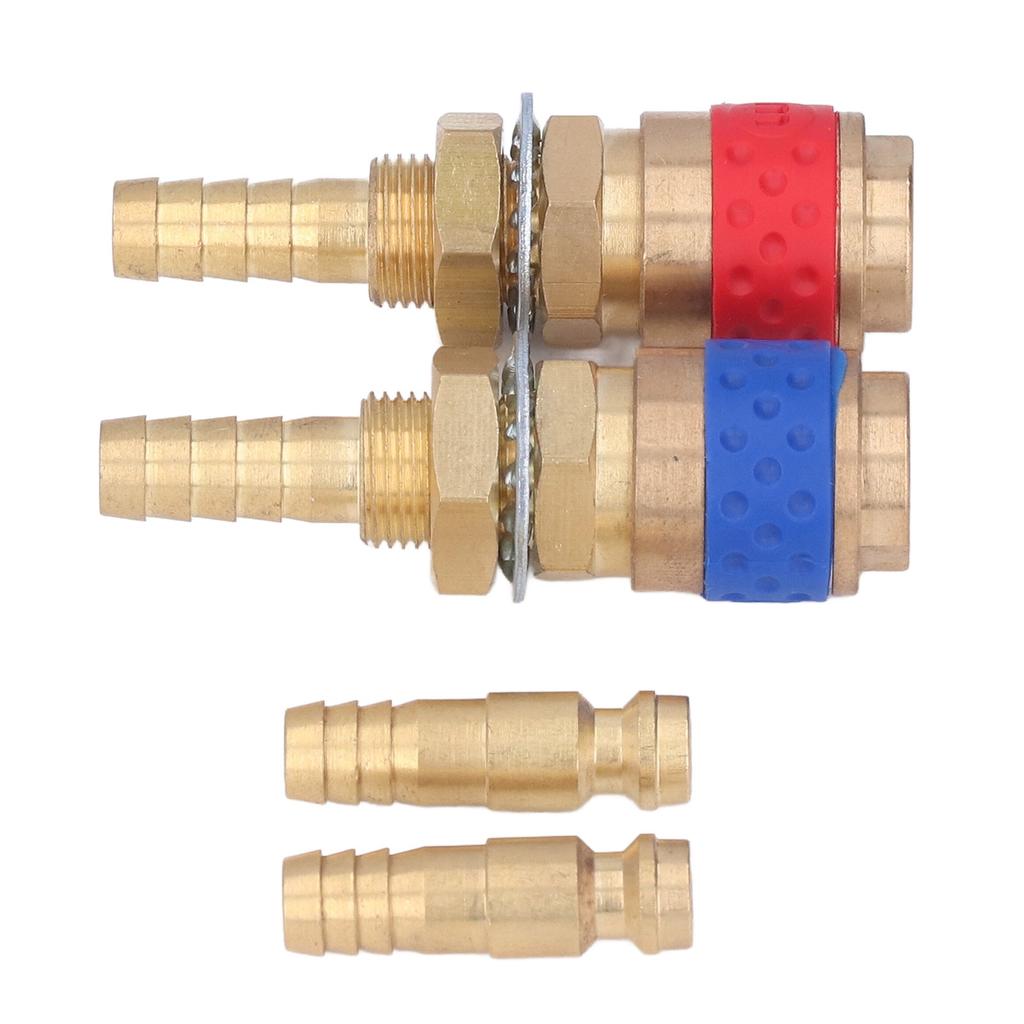 Welding Quick Connector Water Cooled Gas Adapter M8 Brass Fitting Hose for TIG MIG