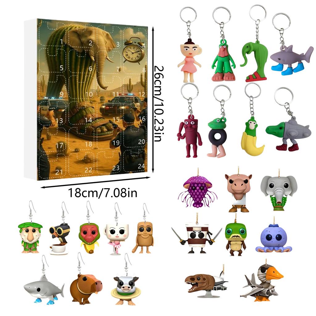 Tung Tung Tung Sahur Shan Hai Jing Blind Box Flacher Anhänger Ohrringe Accessoire Schlüsselanhänger Anhänger