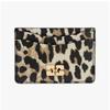 Ganni A6541 943 Leopard Butterfly Logo Card Holder