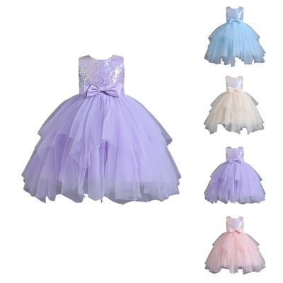 Dziewczęca sukienka z koralikami Sukienka dziecięca Roczna sukienka bez rękawów Sukienka księżniczki