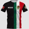Fashion Mexico National Flag Print T Shirt For Men Funny 3D Eagle Pattern Short Sleeve Summer Casual O-neck Loose Top Men's Tees