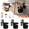 Rotating Desk Cup Holder Coffee Mug Holder 3 Adjustable Height Drinking Bottle Holder Water Bottle Stand for Tea Coffee Drinks