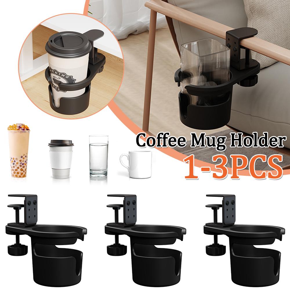 Rotating Desk Cup Holder Coffee Mug Holder 3 Adjustable Height Drinking Bottle Holder Water Bottle Stand for Tea Coffee Drinks