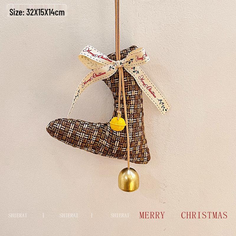 Imitation Noble Mini Christmas Wreath Car Ornament: Festive Window Display Pendant