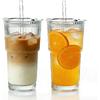 Aesthetic Textured Glass Cup – Premium Soda Lime Glass Tumbler for Cocktails, Juice & Water