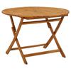 Day and Night - Day and Night Folding Garden Table Made of Solid Acacia Wood 110 Cm
