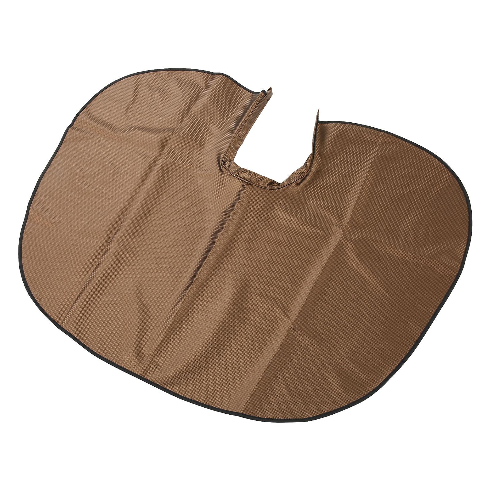 

Водонепроницаемая накидка для стрижки волос, домашний салон, искусственная кожа, накидка для окрашивания волос, фартук для бороды, фартук для укладки шампуня коричневый