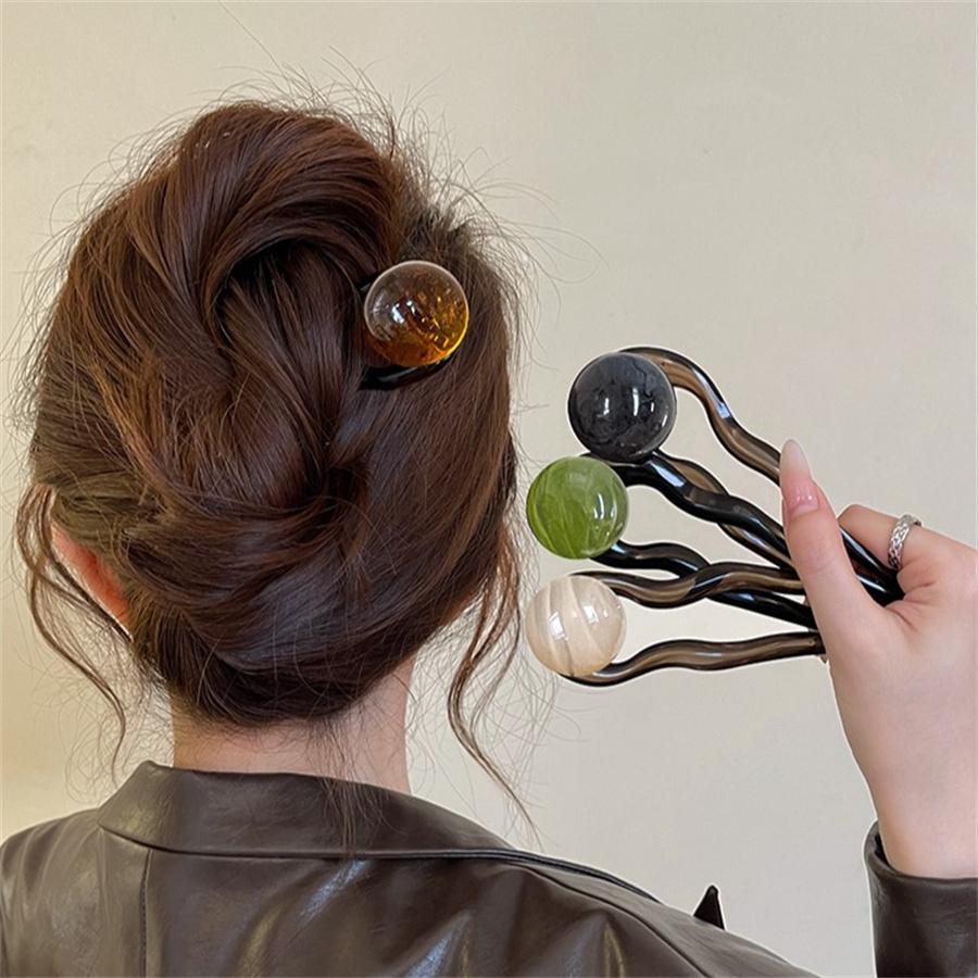 Fermacapelli a forcina a U con perline retrò coreano semplice per donna nuova moda fascia per capelli con perle di alta gamma accessori per capelli