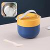 Portable Insulated Stainless Steel Soup Bowl with Spoon for Office, Students, and Children