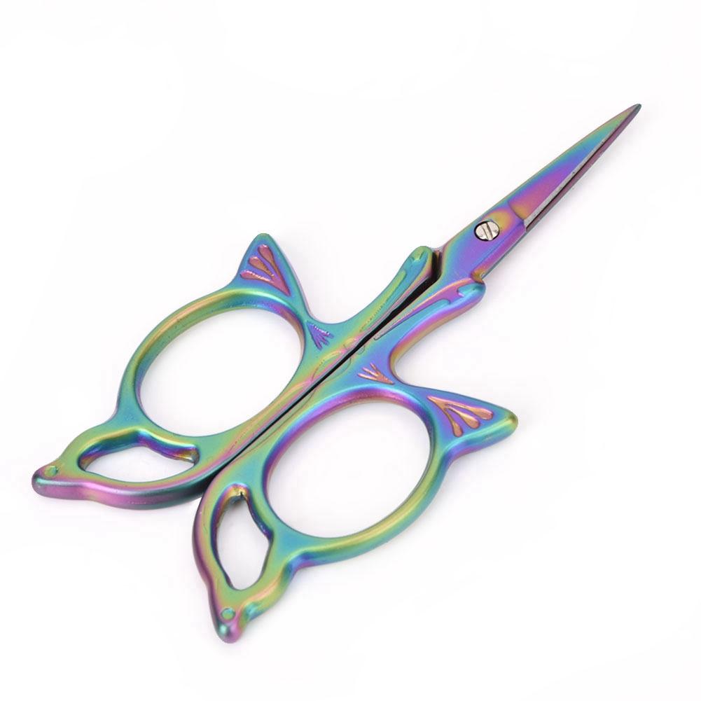 1pc Antique   Stainless Steel Tailor Scissors Household   Sewing Accessories (Gold)