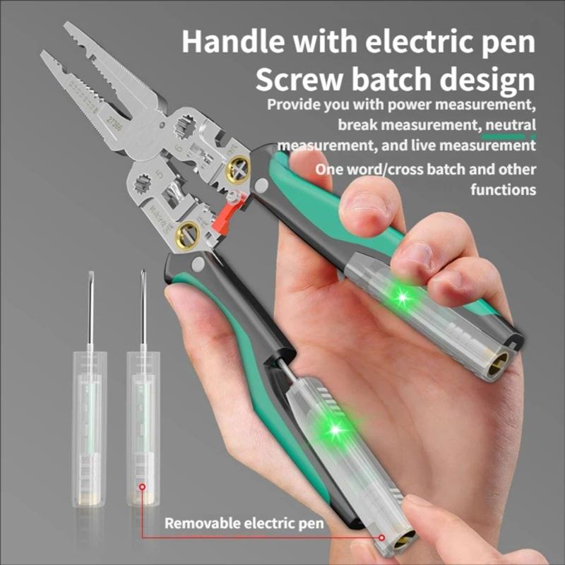 Industrial Steel Wire Stripper & Crimping Tool with Ergonomic Handle Simple To Operate for Precise Wiring Tasks