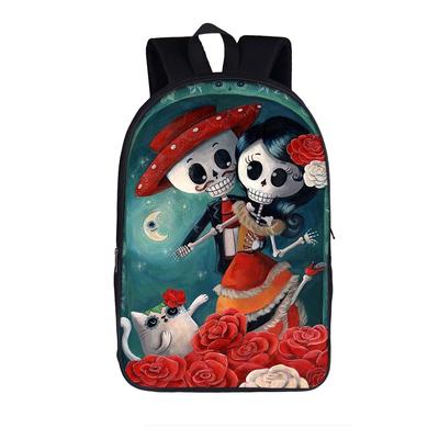 Cartoon Gothic Girl Backpack for Teenagers Girls Children School Bags Women Rucksack Student Canvas School Backpacks Kid Bookbag