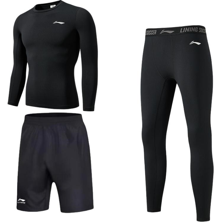 Li Ning Fitness Set Men's Black YWBU070-1