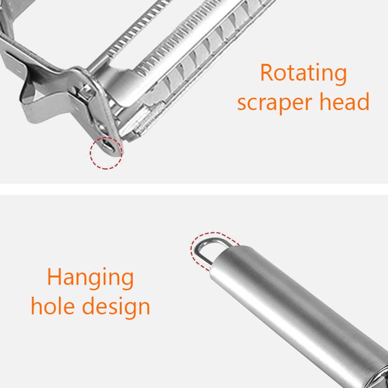 4In1 Peeler Multifunction Grater Julienne Peeler Vegetable Fruit Peeler Stainless Steel Potato Slicer Shredder Kitchen Tool