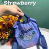 Eco-Friendly Embroidered Nylon and Canvas Shopping Bag