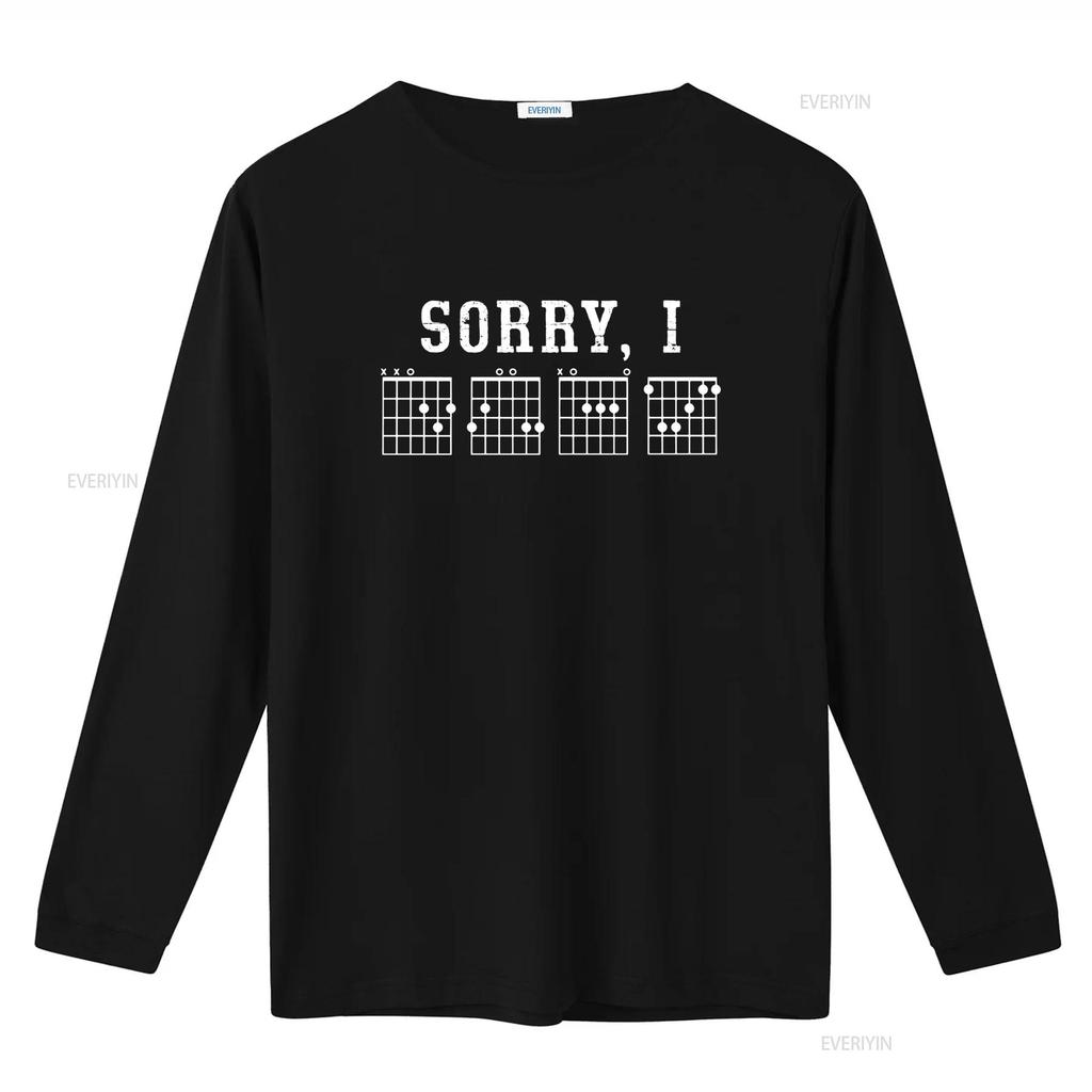 Sorry I Dont Care Guitar Chords Guitarist T Shirt vintage Washed Top For Everyday Wear streetwear designer clothes fashion