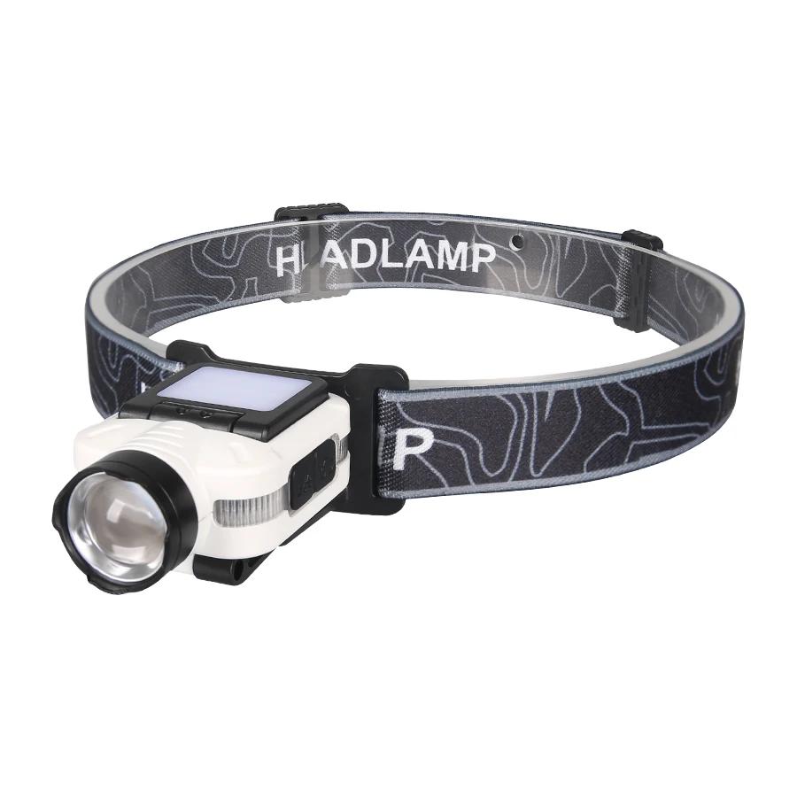 Motion Sensor Headlight TYPE-C Rechageable Led Strong Light Headlamp Portable Fishing Camping Outdoor Head Lamp Work Flashlight