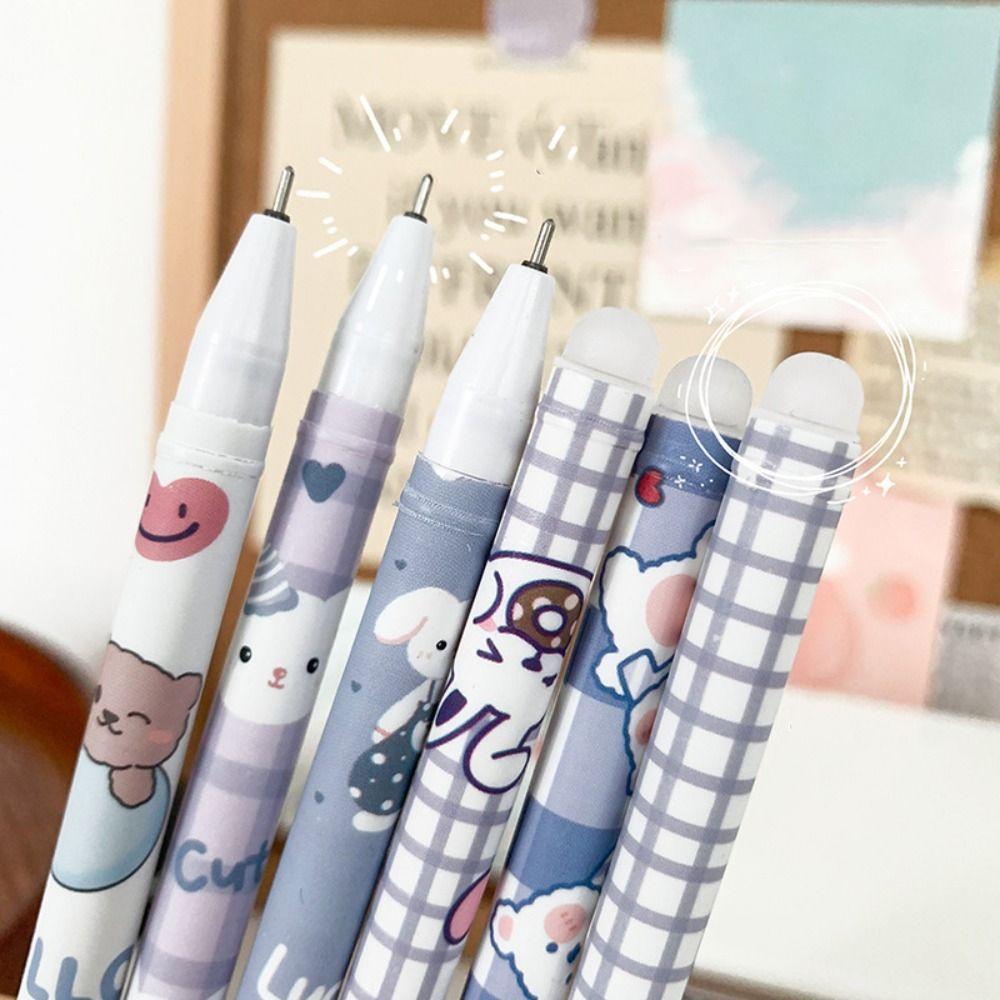 12PCS/Box 0.5mm Blue Ink Neutral Pen Bear Peach Astronaut Gel Pens Writing Tools  Students Gift