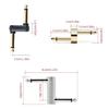 3 Pack Pedal Coupler 6.35mm 1/4'' Male to Male Coupler Jack Plug Adapter Z Typed