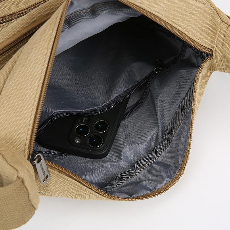 Borsa a Spalla in Tela da Uomo – Elegante Borsa a Tracolla Messenger Tote per Viaggi Casual e Uso Quotidiano